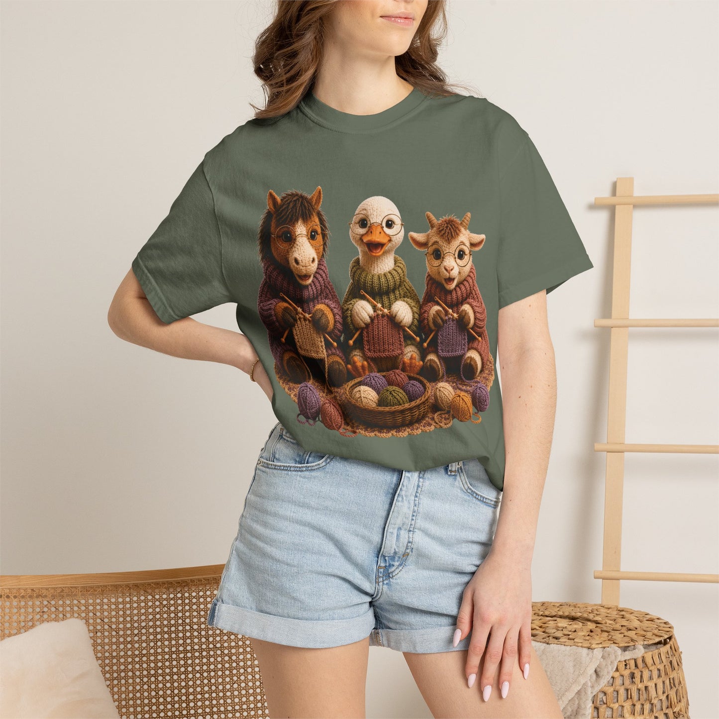 Horse, Goose, Goat Knitting– Barnyard Stitch Club T‑Shirt