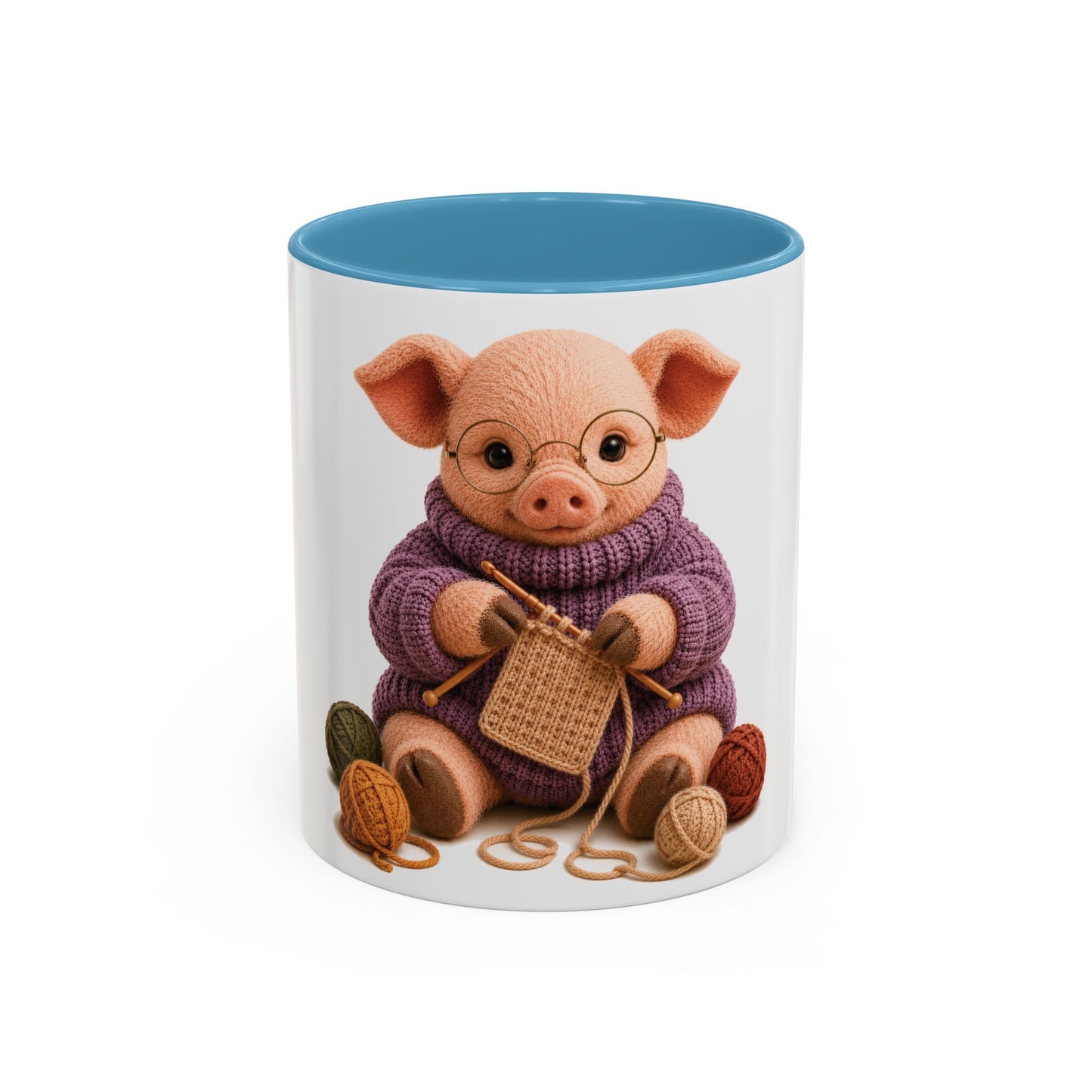 Pig Knitting Mug — Barnyard Stitch Club Mug (11/15oz)