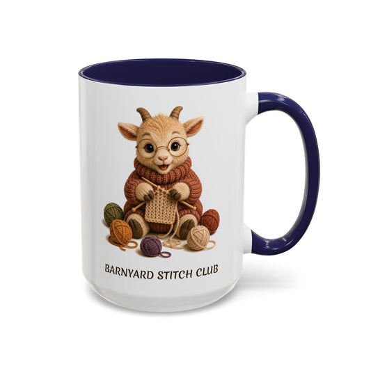 Goat Knitting Mug – Barnyard Stitch Club Mug (11/15oz)