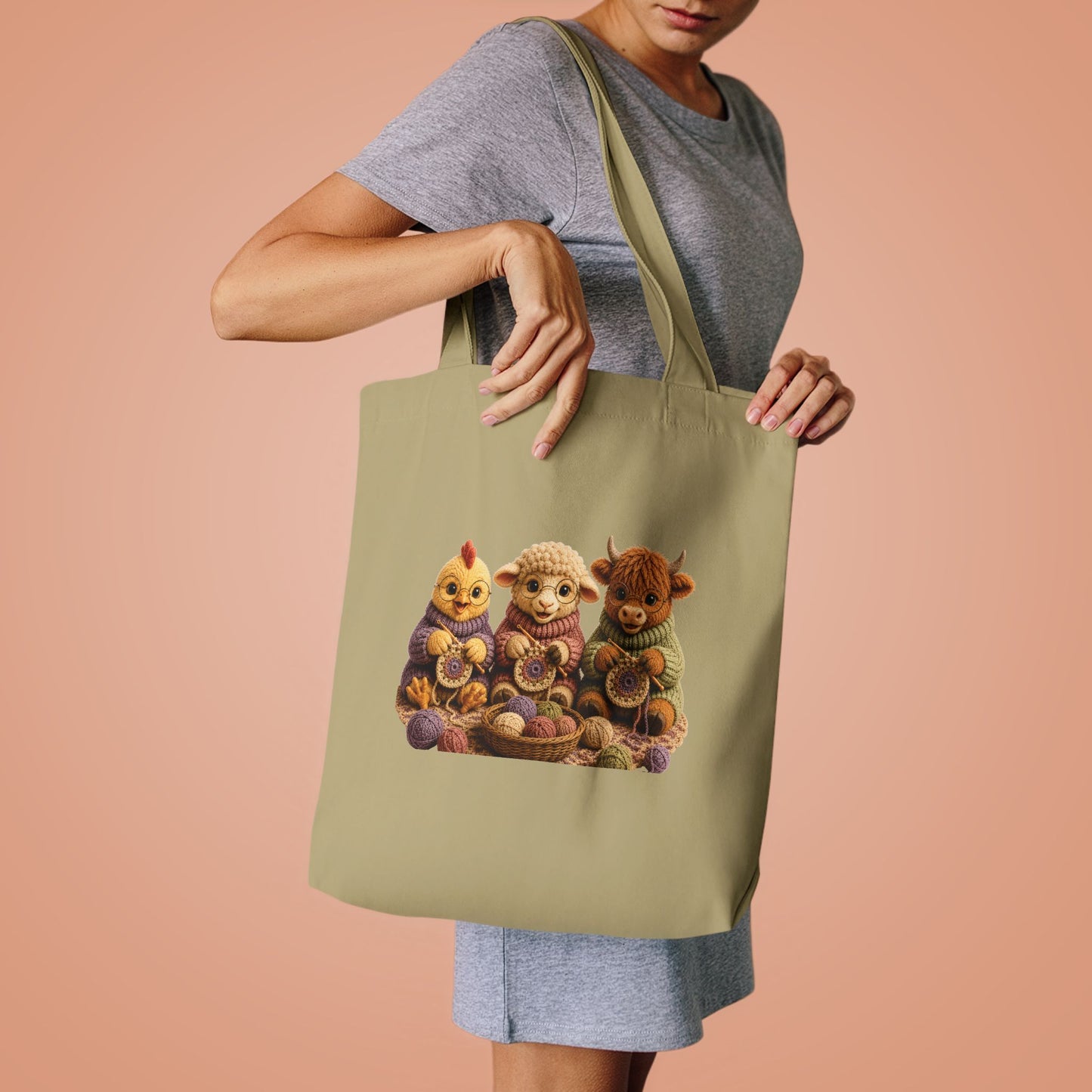 Chicken Sheep Hyland Cow Crochet — Barnyard Stitch Club Tote