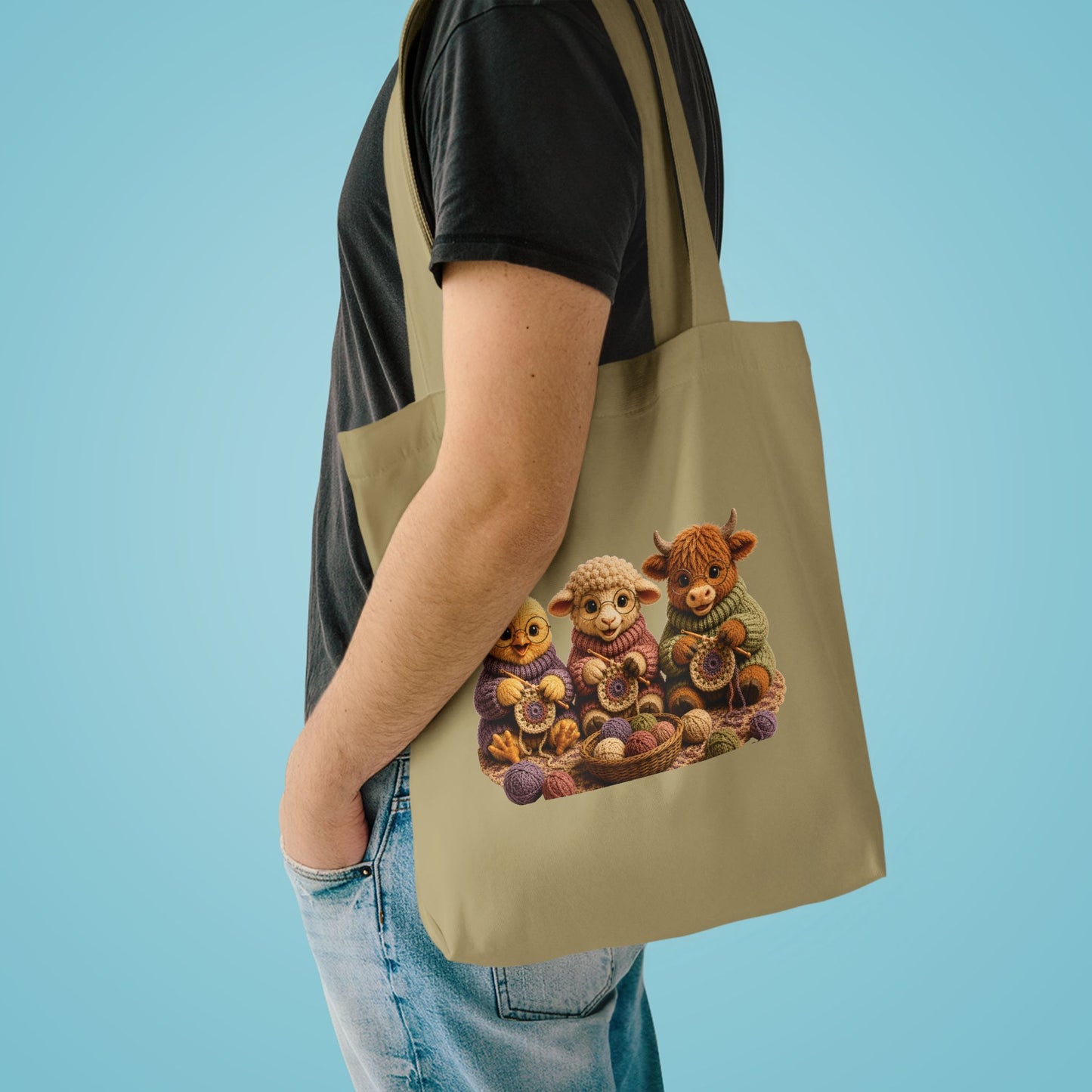 Chicken Sheep Hyland Cow Crochet — Barnyard Stitch Club Tote