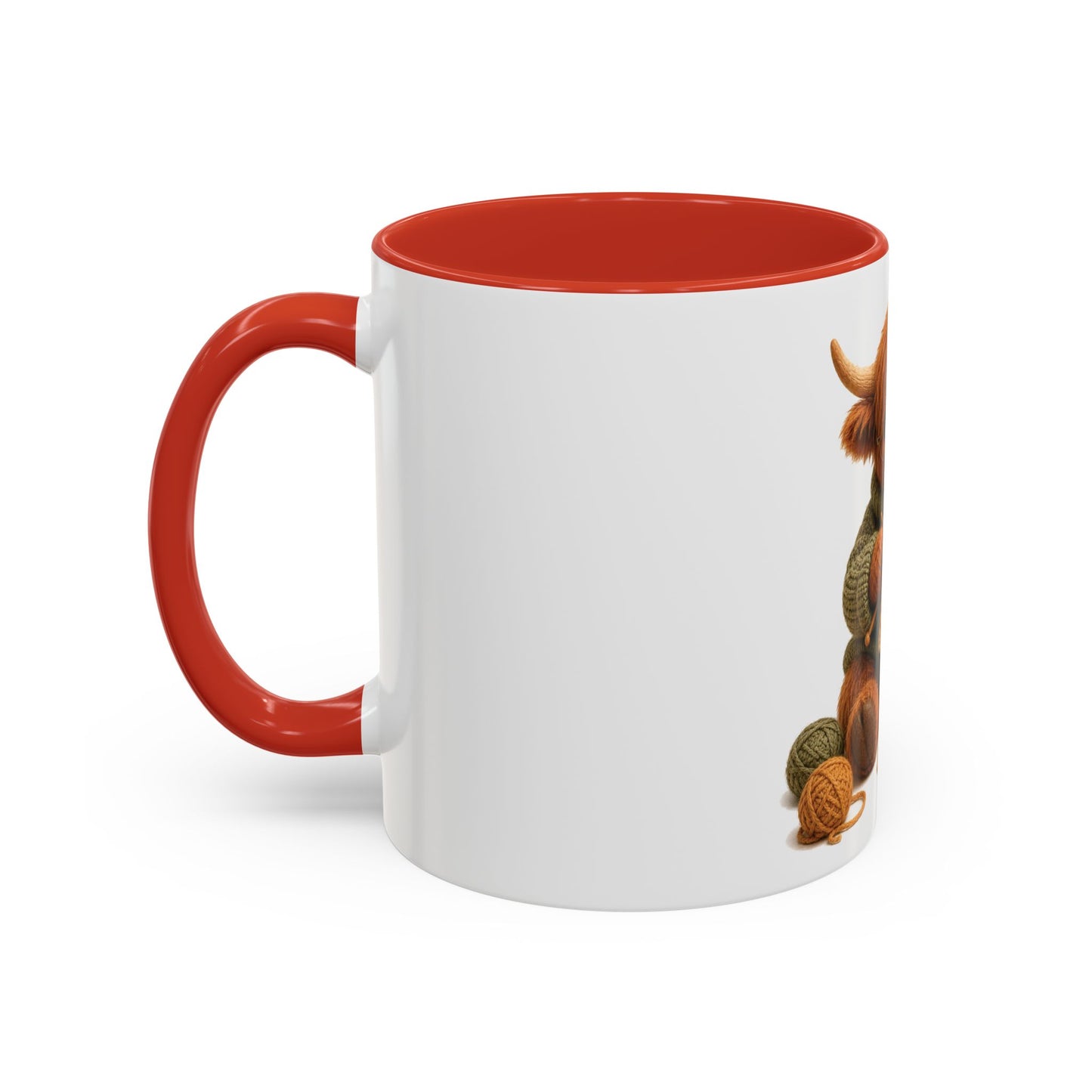 Hyland Cow Knitting Mug – Barnyard Stitch Club Mug (11/15oz)