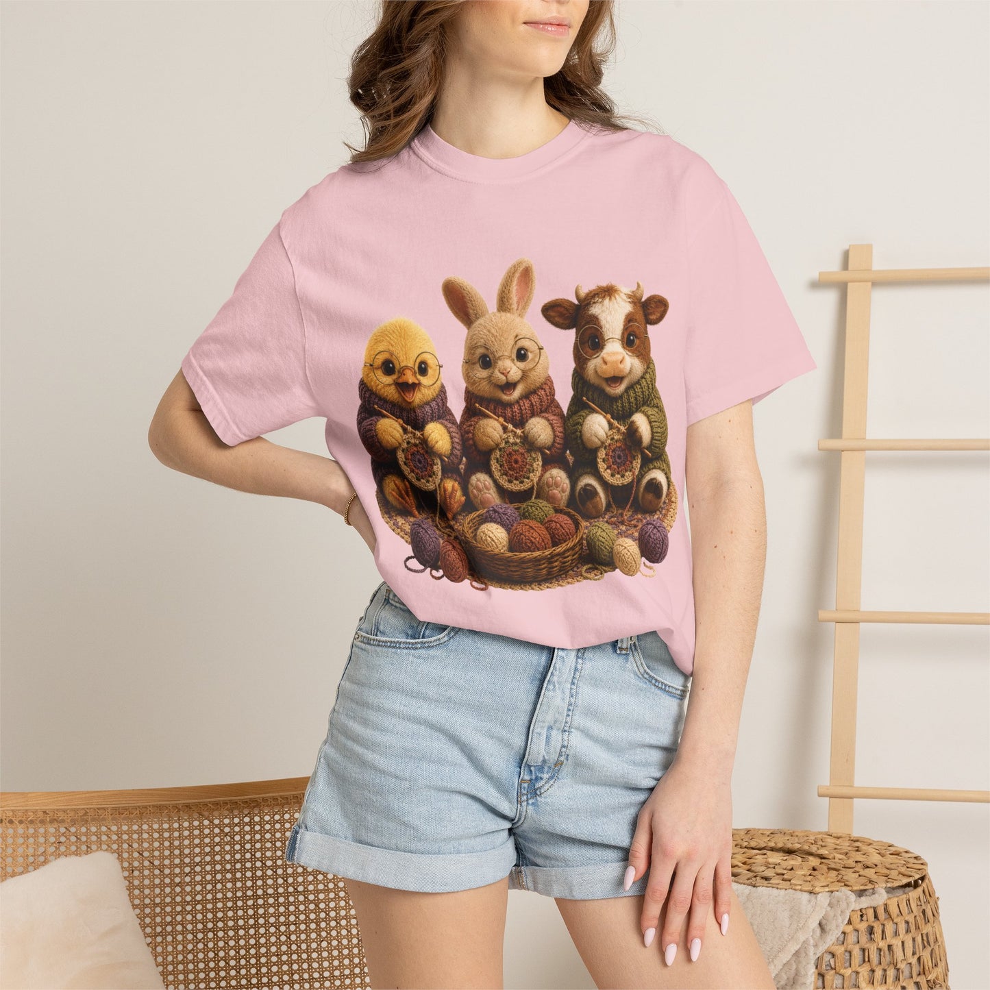Chick, Bunny & Cow Crocheting — Barnyard Stitch Club T-Shirt