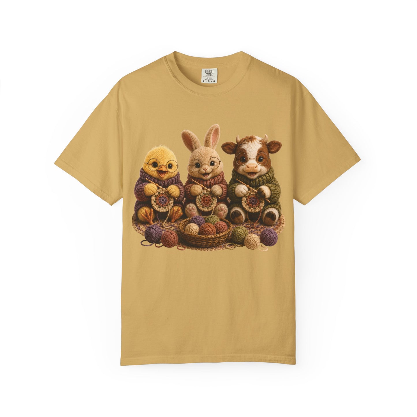 Chick, Bunny & Cow Crocheting — Barnyard Stitch Club T-Shirt