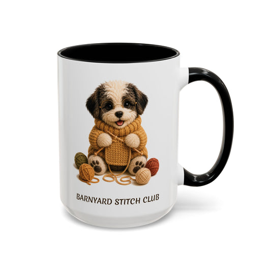 Sheep Dog Knitting Mug — Barnyard Stitch Club Mug (11/15oz)