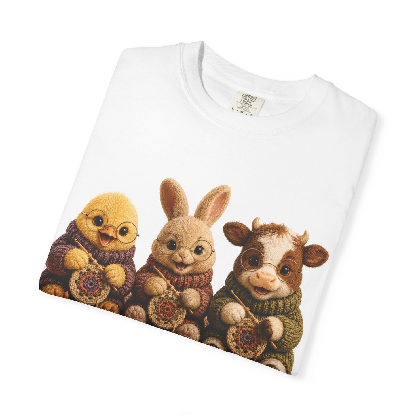 Chick, Bunny & Cow Crocheting — Barnyard Stitch Club T-Shirt