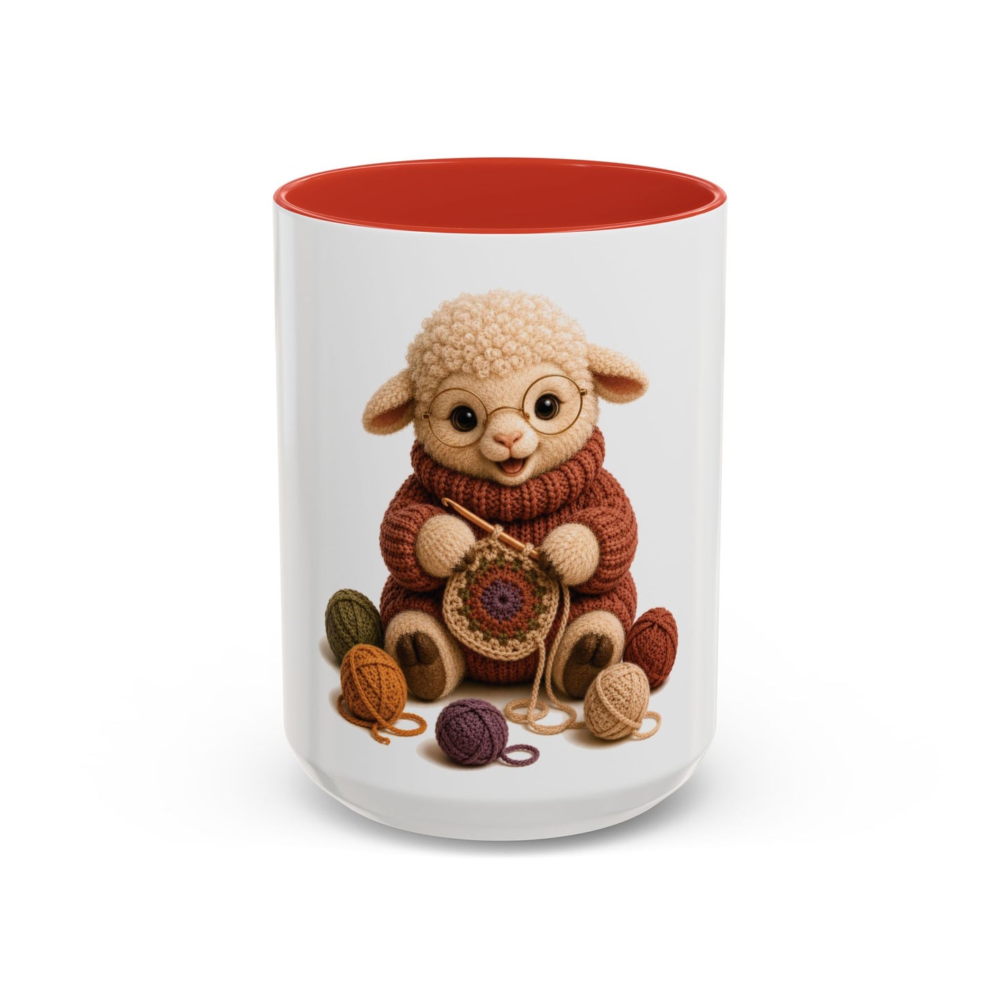 Sheep Crocheting Mug — Barnyard Stitch Club Mug (11/15oz)