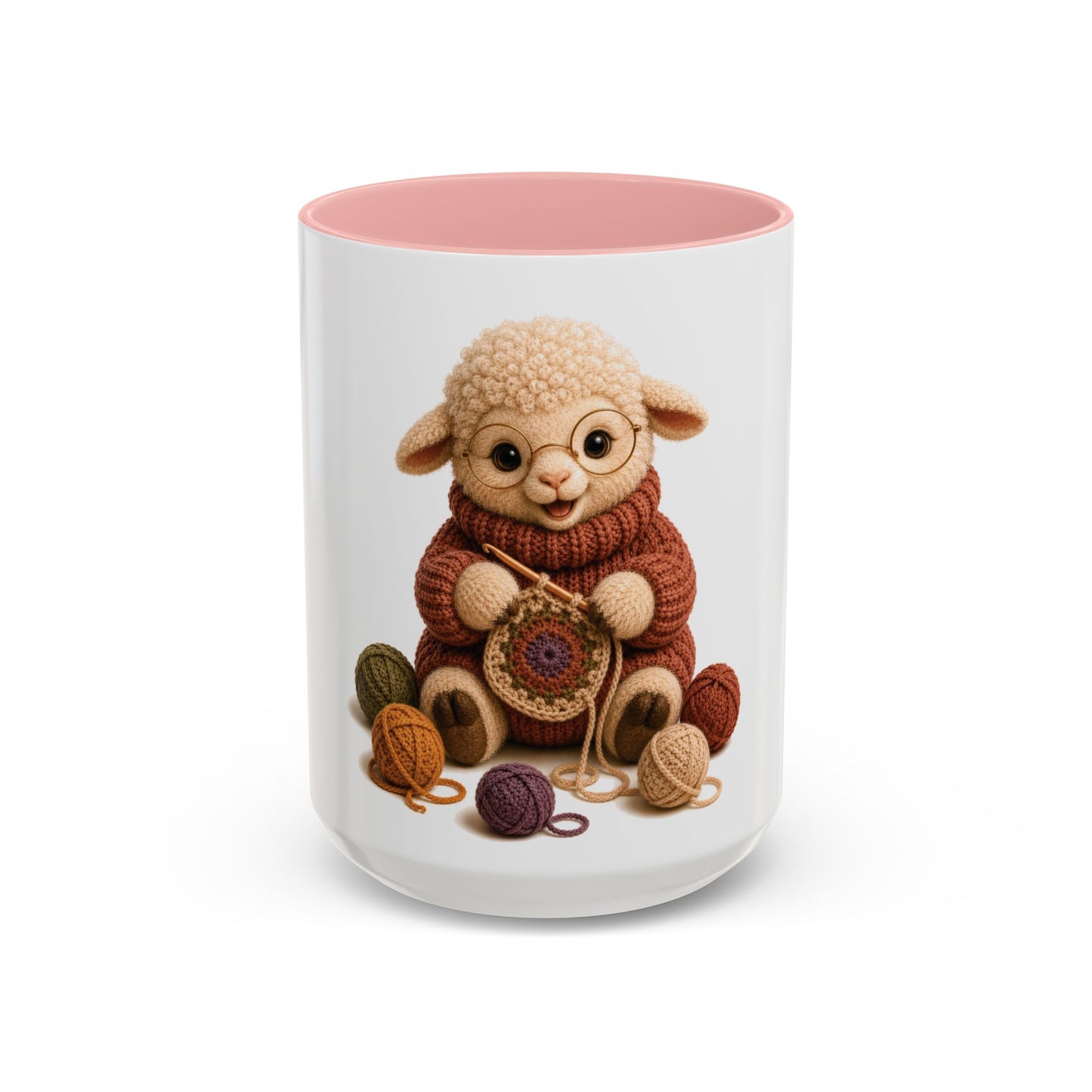 Sheep Crocheting Mug — Barnyard Stitch Club Mug (11/15oz)