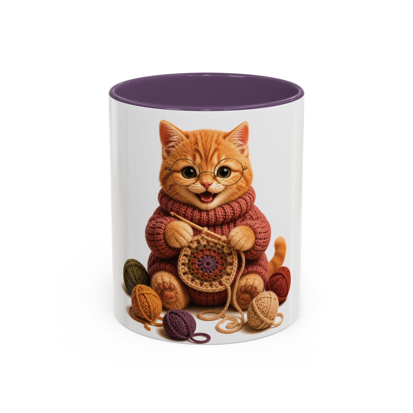Cat Crocheting Mug — Barnyard Stitch Club Mug (11/15oz)