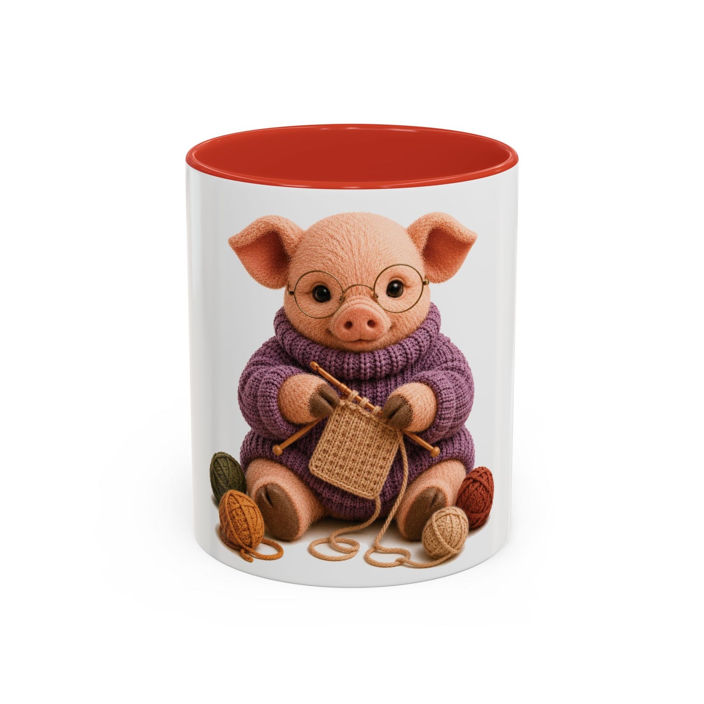 Pig Knitting Mug — Barnyard Stitch Club Mug (11/15oz)