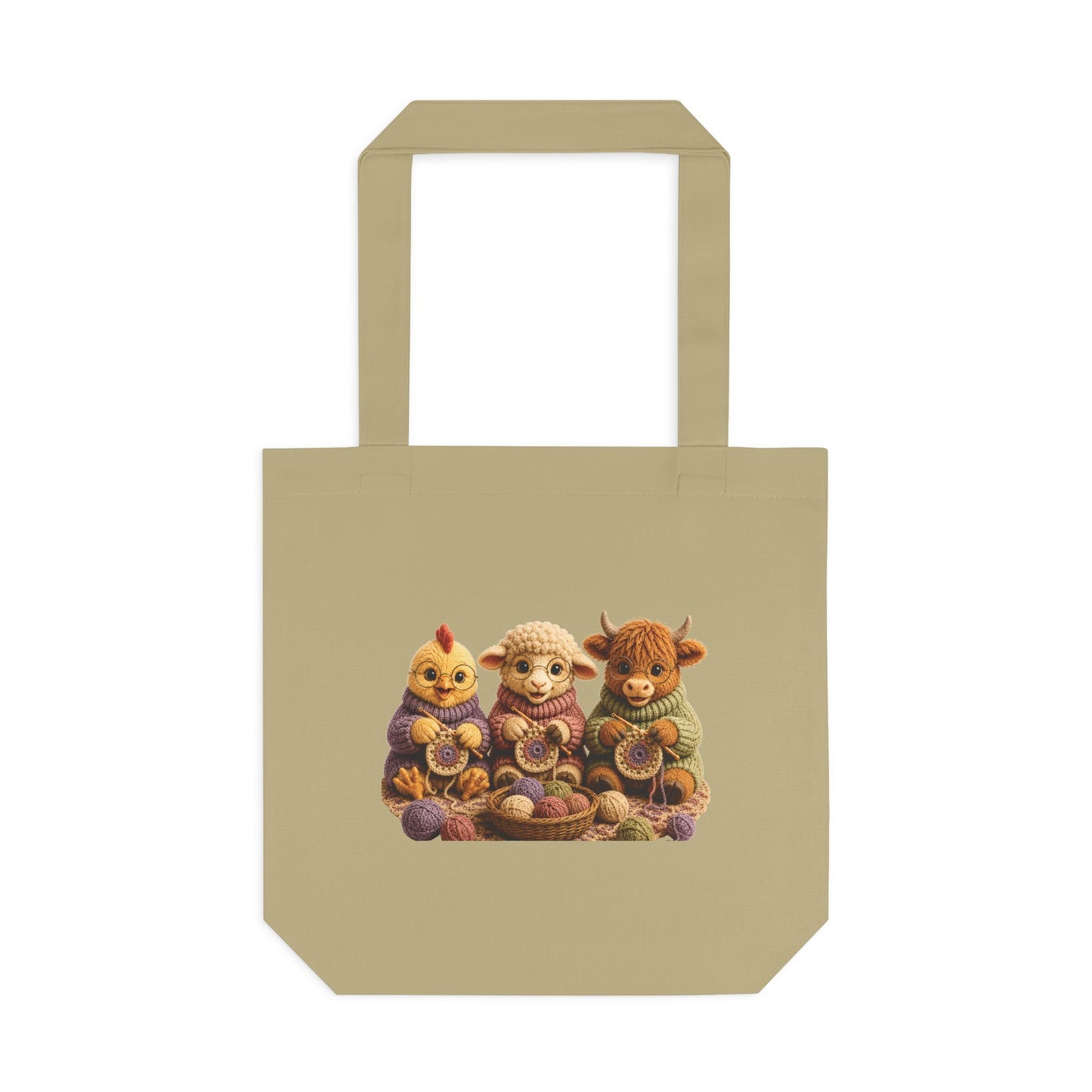 Chicken Sheep Hyland Cow Crochet — Barnyard Stitch Club Tote