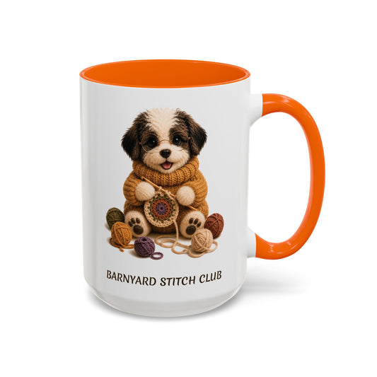 Sheep Dog Crocheting Mug — Barnyard Stitch Club Mug (11/15oz)