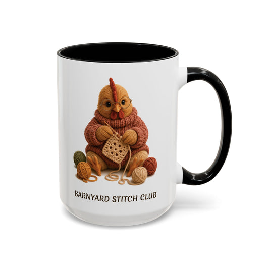 Chicken Crocheting Mug - Barnyard Stitch Club Mug (11/15oz)